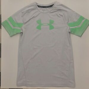 Under Armour Kids Gray and Green Shirt
